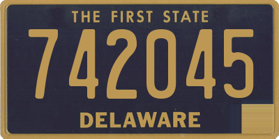 DE license plate 742045