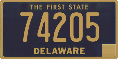 DE license plate 74205