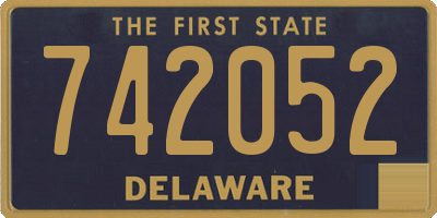 DE license plate 742052