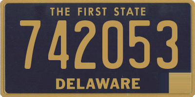 DE license plate 742053