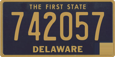 DE license plate 742057