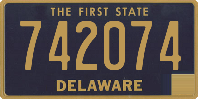 DE license plate 742074