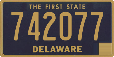 DE license plate 742077