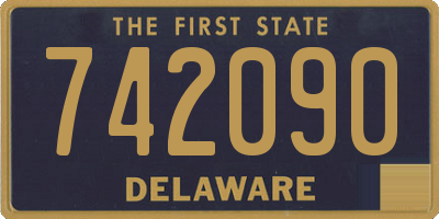 DE license plate 742090