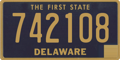 DE license plate 742108