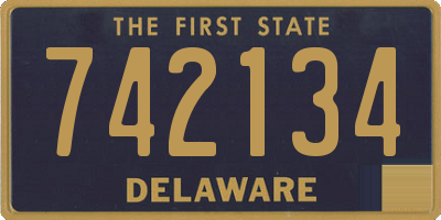 DE license plate 742134