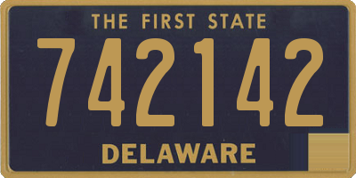 DE license plate 742142