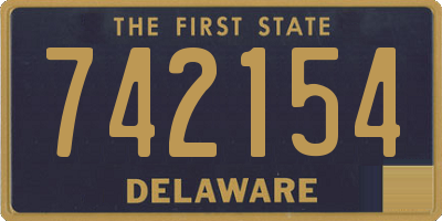 DE license plate 742154