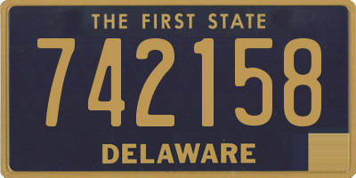 DE license plate 742158