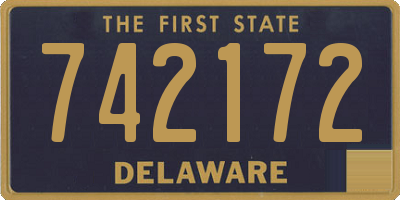 DE license plate 742172