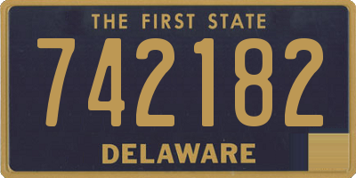 DE license plate 742182