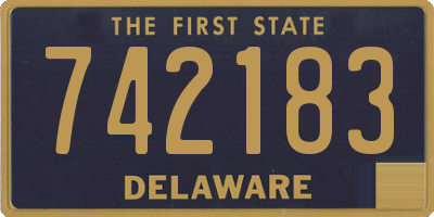 DE license plate 742183
