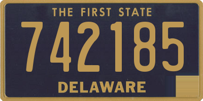 DE license plate 742185