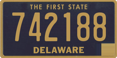 DE license plate 742188