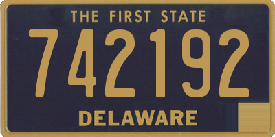 DE license plate 742192