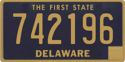 DE license plate 742196