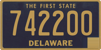 DE license plate 742200