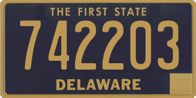 DE license plate 742203