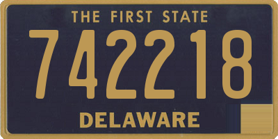 DE license plate 742218