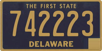 DE license plate 742223