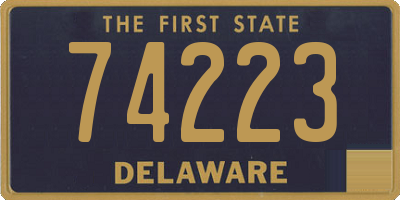 DE license plate 74223