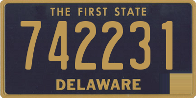 DE license plate 742231
