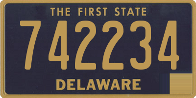 DE license plate 742234