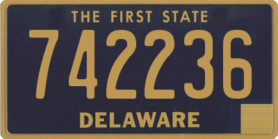 DE license plate 742236