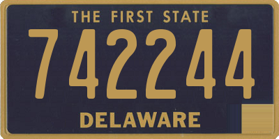 DE license plate 742244