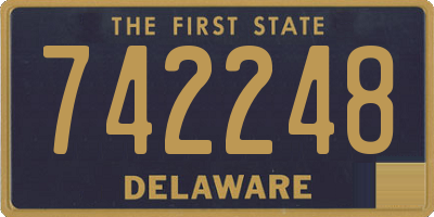 DE license plate 742248