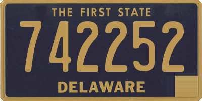 DE license plate 742252