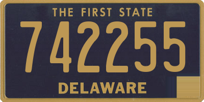DE license plate 742255