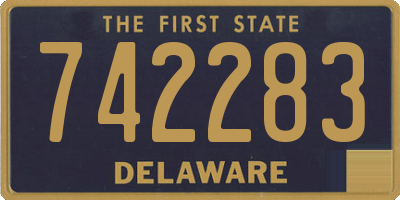 DE license plate 742283