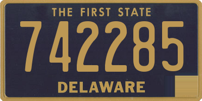 DE license plate 742285
