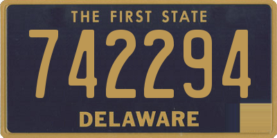 DE license plate 742294