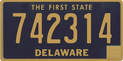 DE license plate 742314