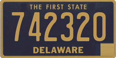 DE license plate 742320
