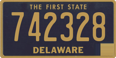 DE license plate 742328