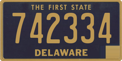 DE license plate 742334