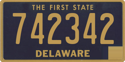 DE license plate 742342