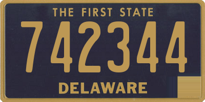 DE license plate 742344