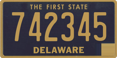 DE license plate 742345