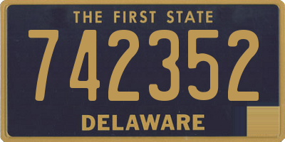 DE license plate 742352