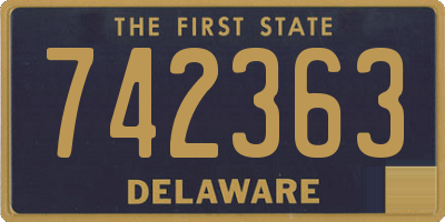 DE license plate 742363