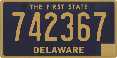 DE license plate 742367