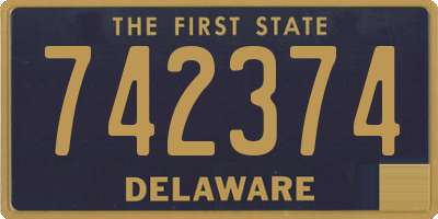 DE license plate 742374