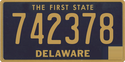 DE license plate 742378