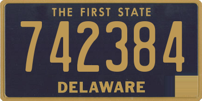 DE license plate 742384