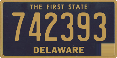 DE license plate 742393