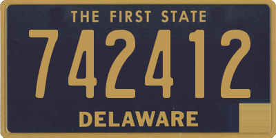 DE license plate 742412